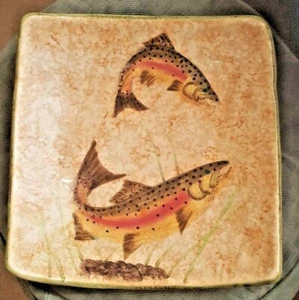 STEINZEUG FISCHPLATTE SCHÜSSEL SERVIERAUFSTELLER MIKROWELLE SPÜLMASCHINENFEST UNIKAT - Bild 1 von 6