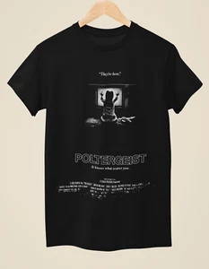 Poltergeist - Movie Poster Inspired Unisex Black T-Shirt - Picture 1 of 1