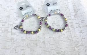 Set of 2 Stetch Tiger Name Bracelets, Sport Team Bracelets, Charm Bracelets - Picture 1 of 4