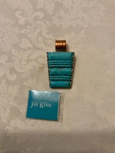 Jay King Anhui Turquoise sterling and copper pendant - Picture 1 of 4