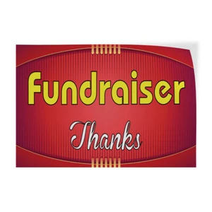 Decal Stickers Fundraiser Thanks Advertising Printing A Vinyl Store Sign Label - Picture 1 of 5