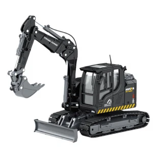1:50 Crawler Excavator Front Loader Model Toy Diecast Construction Vehicle Black - Picture 1 of 7