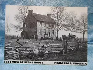 Postkarte 1862 Ansicht Steinhaus Bürgerkrieg - Bild 1 von 2