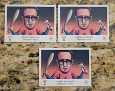 HENRY KISSINGER trading card lot (3), 1989 Bush League #26 Hammerin Hank ***RARE