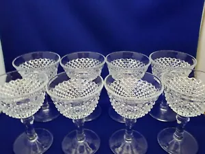 8 bicchieri da vino cocktail liquore liquore liquore vintage Westmoreland vetro trasparente - Foto 1 di 6