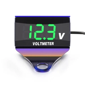 Voltímetro digital LED verde para motocicleta 10-150V medidor de voltaje universal - Imagen 1 de 4