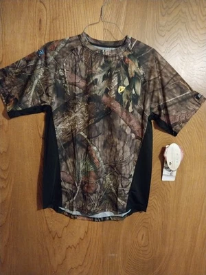 Scent Blocker ScentLok Mens 8th Layer S/S Shirt Mossy Oak Camo Size: Medium - Image 1 of 3