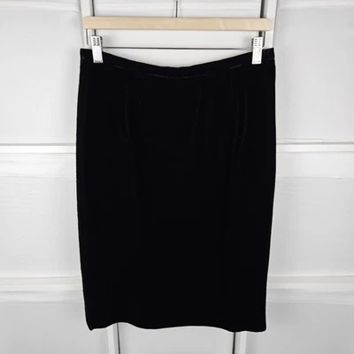 Jaeger Vintage Velvet Pencil Skirt Size 14 Knee Length Made In Great Britain VGC - Image 1 of 4