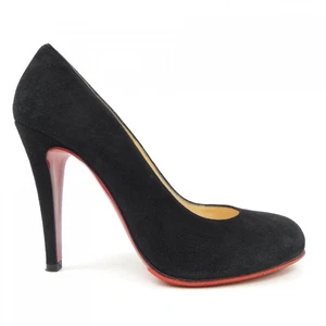 CHRISTIAN LOUBOUTIN Pumps Women's Size 36.5 Black Suede - Picture 1 of 6