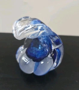 ANKERBOGEN GLASARBEITEN Ozeanblau Welle Kunstglas 3,5" Briefbeschwerer - signiert - Bild 1 von 7