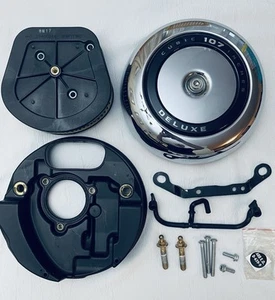 Genuine Harley Davidson Deluxe Softail Air Cleaner Chrome Cover Hardware - Bild 1 von 21