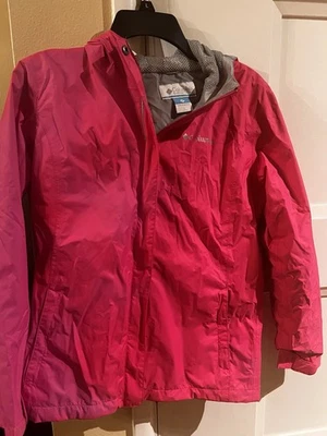Columbia Youth Rain Jacket Size Large, Pink Color - Image 1 of 4