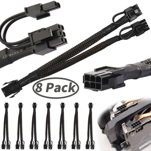 PCI-e 6 Pin to Dual PCIe 8 Pin (6+2) Graphics Card PCI Express Power Adapter,... - Picture 1 of 6