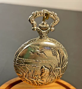 Milan Pocket Watch Bird Hunting Dog Works - Picture 1 of 8