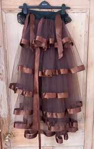 Steampunk Bustle Size Approx 26 Inch Waist Brown Very Good Condition - Picture 1 of 3