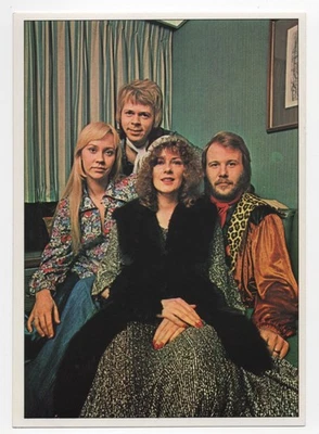 ABBA Card Panini Pop Stars Sticker 1975 Mini-Poster Vintage Rock #86 - Image 1 of 2