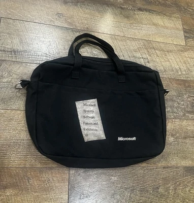 Bolso para computadora portátil mensajero de exhibición y foro de software Microsoft Systems 1988 vintage Foto 1 de 4