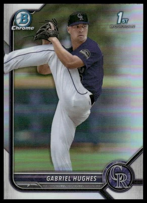 2022 Bowman Draft #BDC-151 Gabriel Hughes Rookie Chrome Refractor Rockies - Image 1 of 2