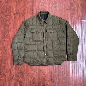 AMI Alexandre Mattiussi Wool Down Shirt Jacket Size XL Green Designer - Picture 1 of 8