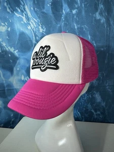 "a lil bougie" Hot Pink Magenta Snapback Trucker Hat Wealthy Filthy Rich Novelty - Picture 1 of 9