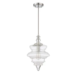 Craftmade 1 Light Mini Pendant, Cord, Chrome, Clear Glass - P600CH1 - Picture 1 of 1