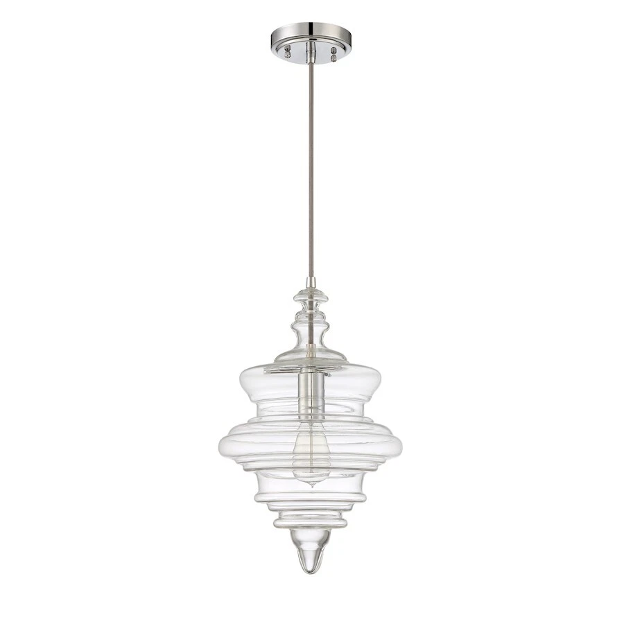 Craftmade 1 Light Mini Pendant, Cord, Chrome, Clear Glass - P600CH1 - Image 1 of 1