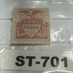 19th-20th Century U.S. STAMP: Army Frank Official Business Only ST-701 - Picture 1 of 5