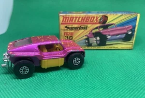 MATCHBOX SUPERFAST 30 BEACH BUGGY PURPLE BOXED ORIGINAL 1970 LESNEY - Picture 1 of 8