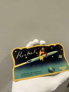Advertising ROCKET Needle Kit~Space Theme~Salzburg Dry Cleaners Bay City,MI~AD45 - Picture 1 of 3