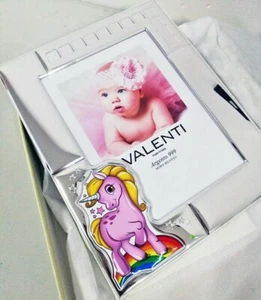 Türrahmen Fotos Silber Valenti Einhorn Pink Mit Nome Bimba Buchstaben Klebstoff - Bild 1 von 1