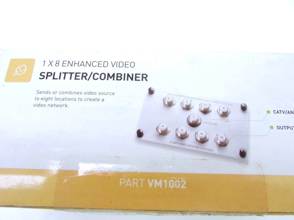 On-Q Legrand 1 x 8 Enhanced Video Splitter / Combiner VM1002 ~ NEW IN BOX ~ - Image 1 of 4