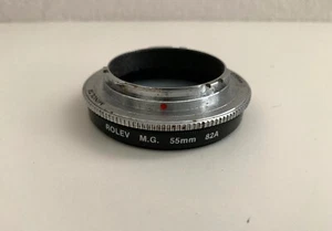 Minolta Reverse Mount Adapter Ring 55mm + Rolev M.G. 55mm 82A Filter - Picture 1 of 3