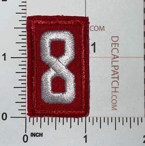 BSA Boy Scout of America Red White Troop Pack Number Patch Insignia 8 Numeral - Picture 1 of 1