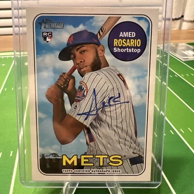 2018 Topps Heritage - Real One Autographs #ROA-ARO Amed Rosario ON CARD AUTO  - Image 1 of 2