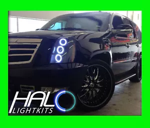 2007-2014 CADILLAC ESCALADE WHITE LED HALO HEADLIGHT KIT by ORACLE LIGHTING - Picture 1 of 4