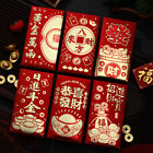 6Pcs 2024 New Year Red Packet Cute Dragon Pattern Red Envelopes Luck Money Ba Bt