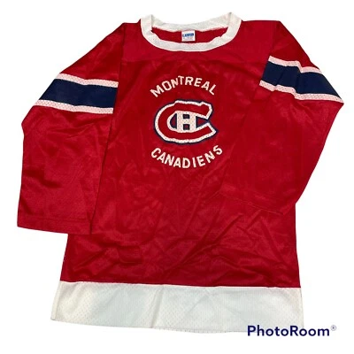 Camiseta deportiva de hockey de colección de los 70 Champion YOUTH XL (18-20) Montreal Canadiens NHL Foto 1 de 4