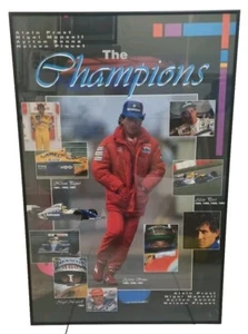Vintage Formula 1 Ayrton Senna The Champions F1 Framed Print Poster Wall Hanger - Picture 1 of 18