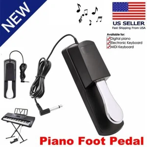 Electric Piano Keyboard Sustain Damper Foot Pedal For Yamaha Casio Roland Korg - Picture 1 of 9