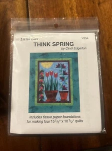 Think Spring Mini Quilt Pattern By Little Bits Floral VSP254 - Picture 1 of 3