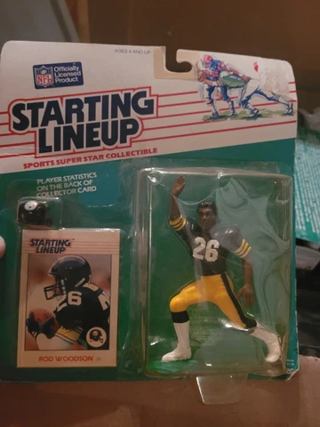 RARE 1988 Rod Woodson SLU starting lineup figure sealed Pittsburgh Steelers Cover
