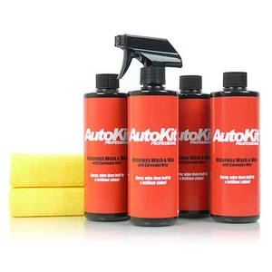 AutoKit Pro Waterless Car Wash Cleaner, Carnauba Wax, Body Polish, Shield, Shine - Picture 1 of 1