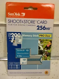 SanDisk 256 mb Memory Stick Pro Duo - Picture 1 of 2