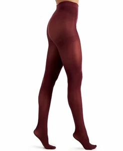 INC International Concepts Solid Opaque Tights BLack Currant - Picture 1 of 2