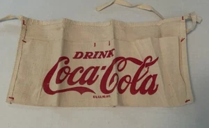 Vintage 1950s Amaco Canvas Coin & Bill Coca-Cola Apron #407 Good Con - Picture 1 of 6