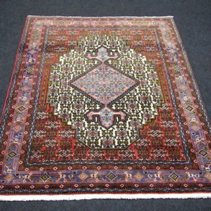 Orient Teppich Senneh 165 x 124 cm Seneh Beige Rot Perserteppich Handgeknüpft - Bild 1 von 1