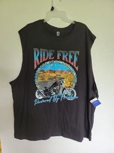 Celebrate! Patriotic Tank Top Men’s Size 3XL Black Ride Free Muscles Shirt - Picture 1 of 8