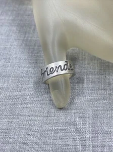 James Avery Friends Forever Script w/ Two Hearts Sterling .925 Ring Size 5.5 - Picture 1 of 8