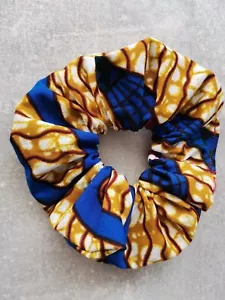 Gomme per capelli/scrunchies tessuti africani 100% cotone fatti a mano - Foto 1 di 6