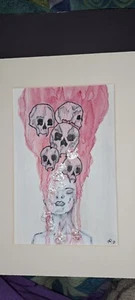 " Vampyre Queen" Original Art By Kent Artist - Picture 1 of 1